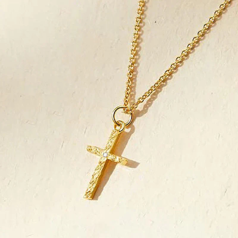 Conjunto Collar Cruz Inicial | Oro