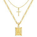 Conjunto Collar Cruz Inicial | Oro