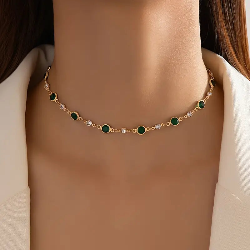 Collar Colgante Verde Divino