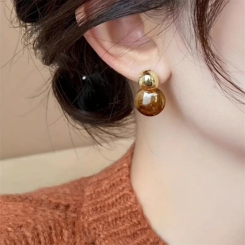 Pendientes Aurélie Ámbar | Oro