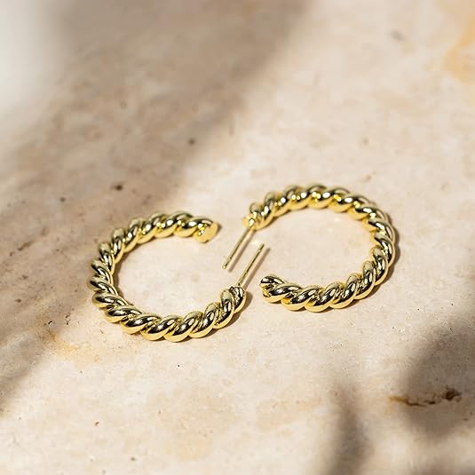 Pendientes Argolla Trenzada | Oro