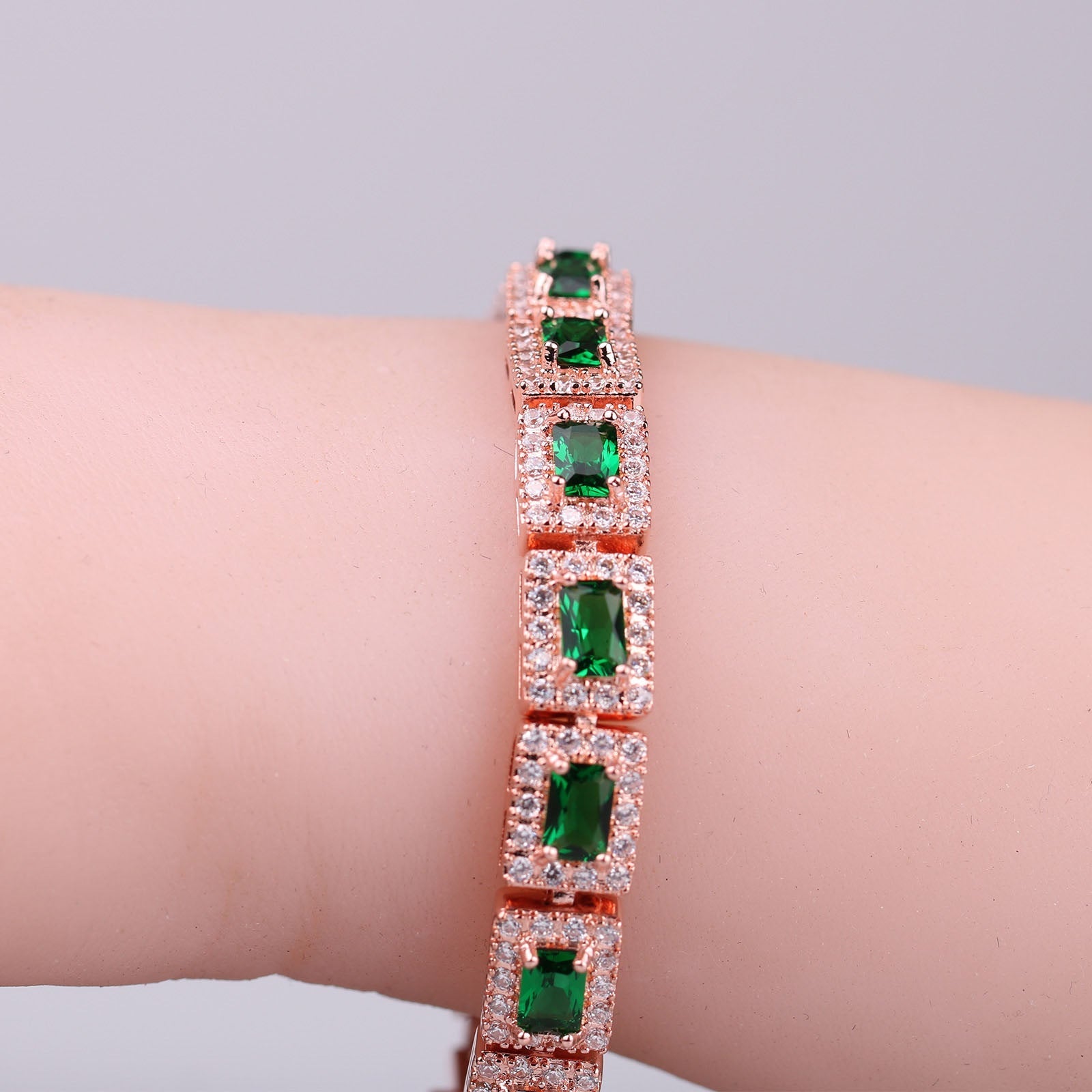 Gouden Smaragd Armband