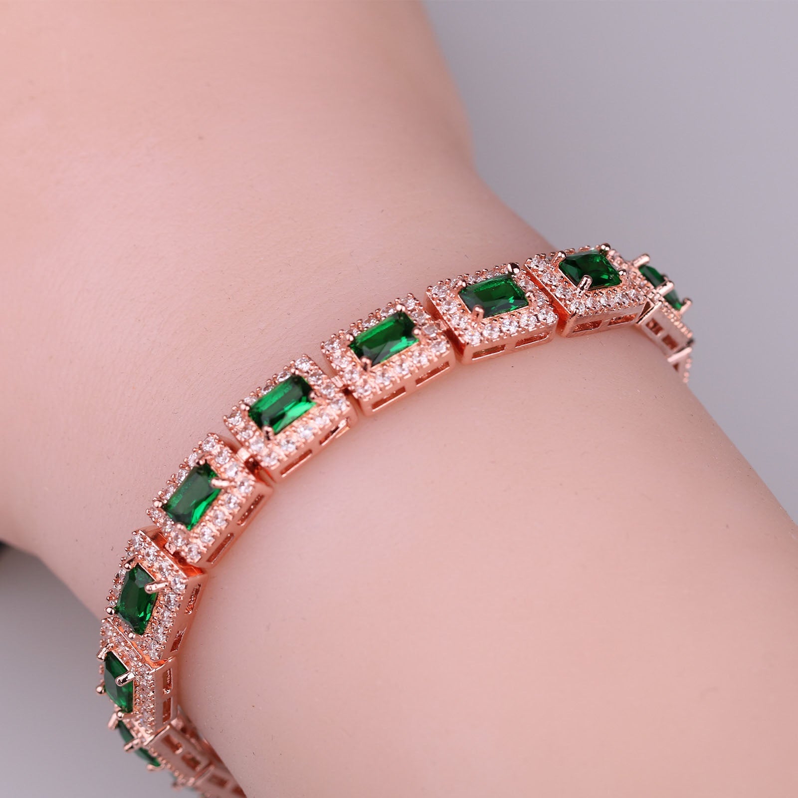 Gouden Smaragd Armband