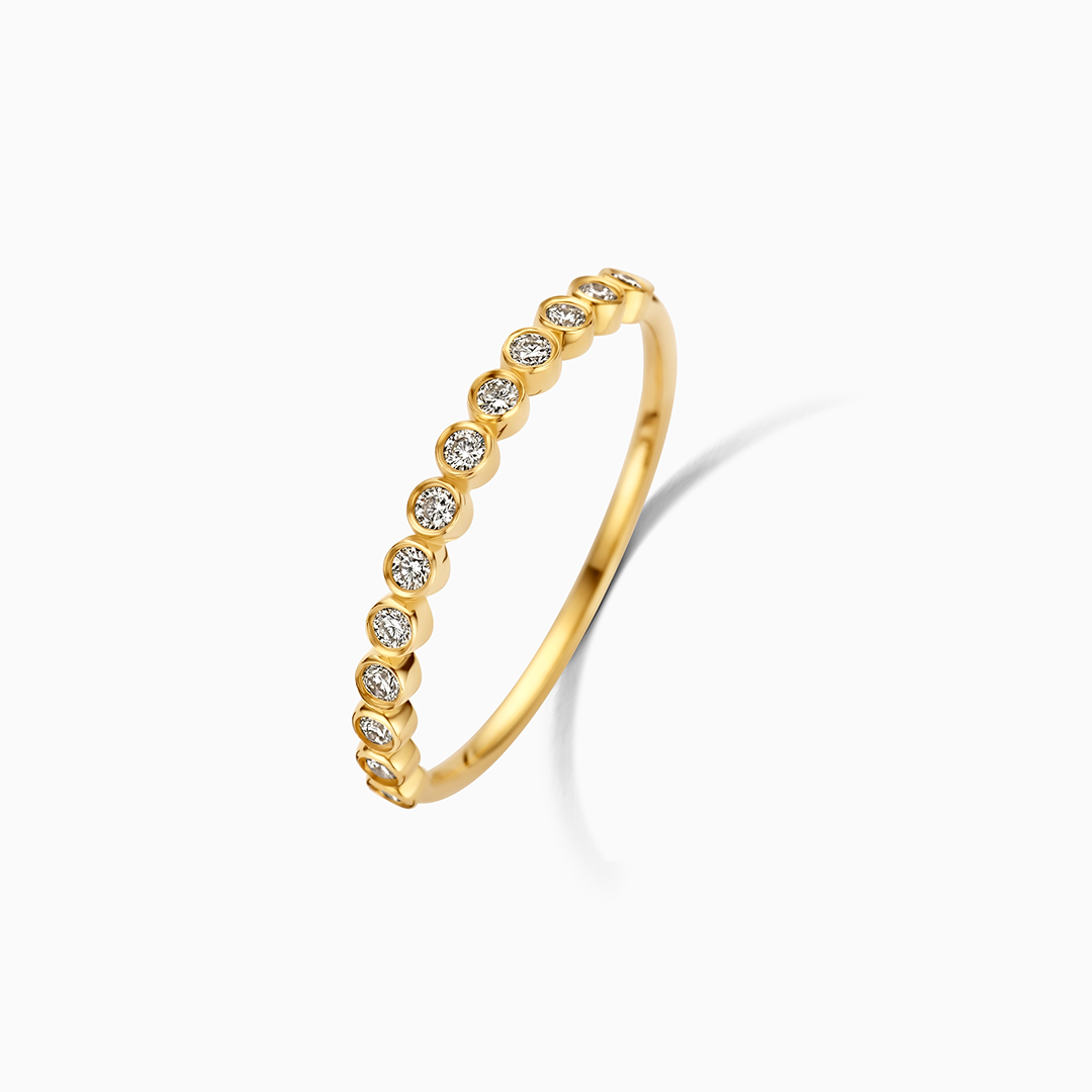 Anillo Esferas de Diamante | Oro