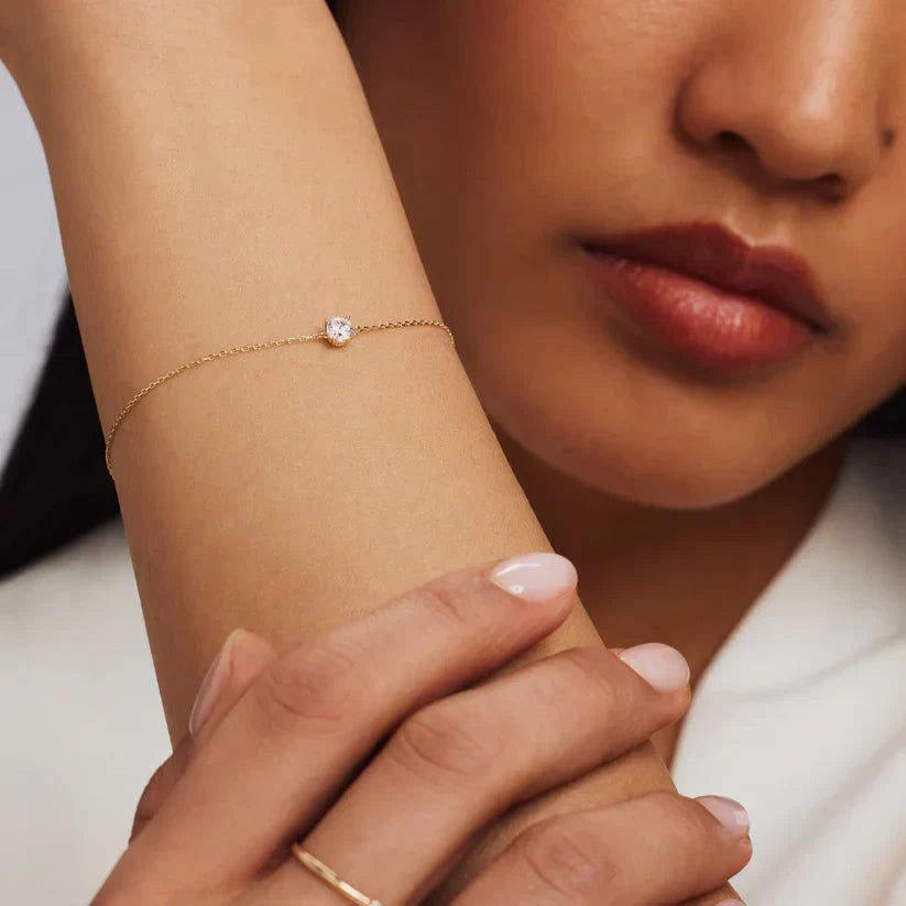Pulsera Cléa Piedra Moissanite | Oro