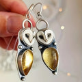 Boho hangoorbellen met uil