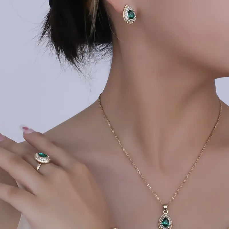 Valentina Smaragd Sieradenset
