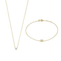 Conjunto de Collar y Pulsera Piedra Moissanite | Oro