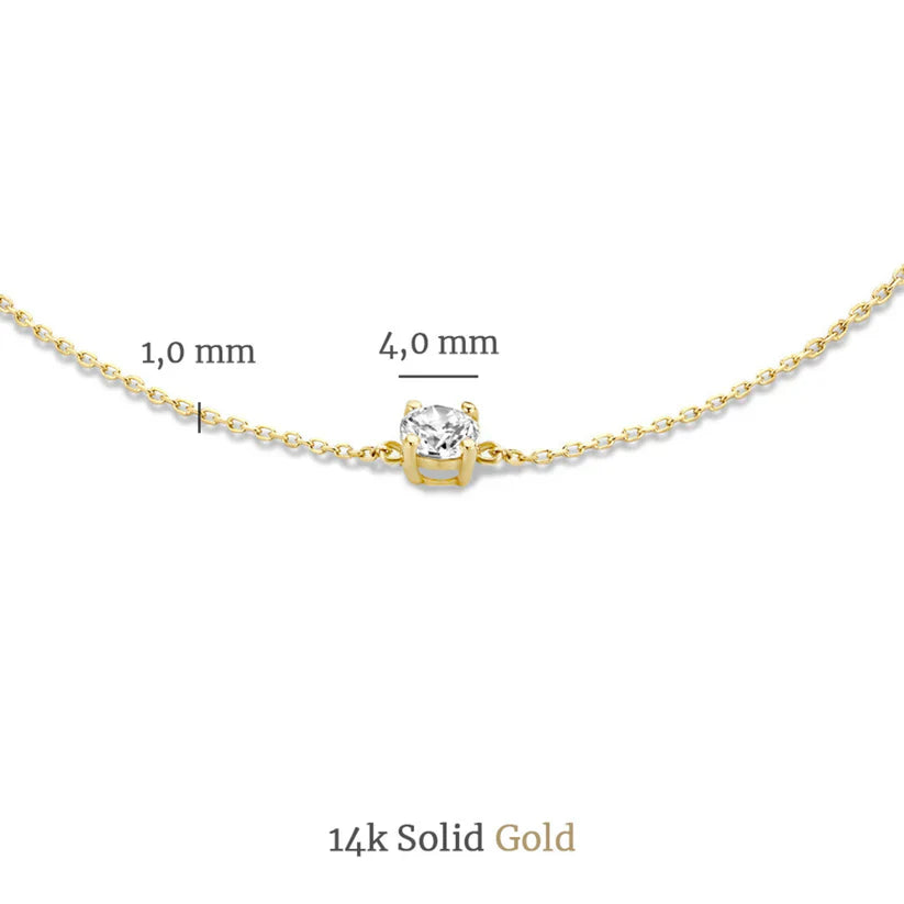 Conjunto de Collar y Pulsera Piedra Moissanite | Oro