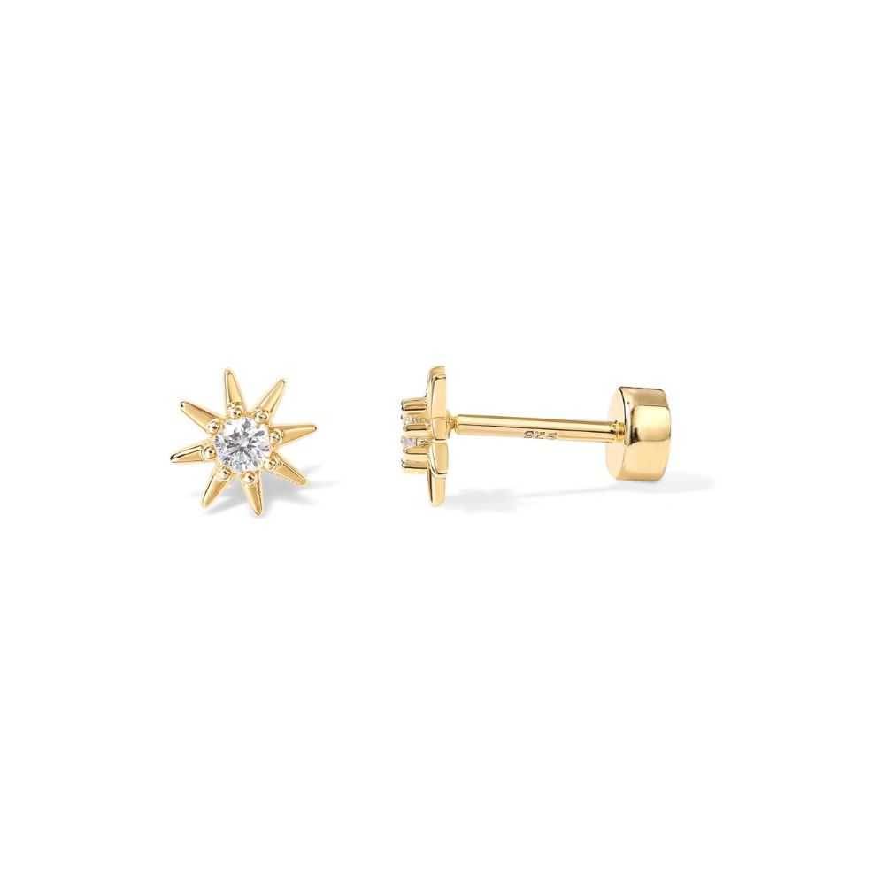 Pendientes Rayos de Sol | Oro